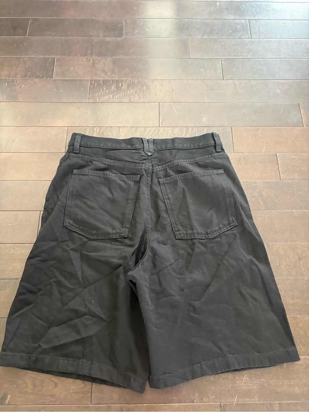 Baggy Men's Black Casual Cotton Shorts
